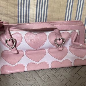 Inspired kate Spade Pink Heart Clutch
